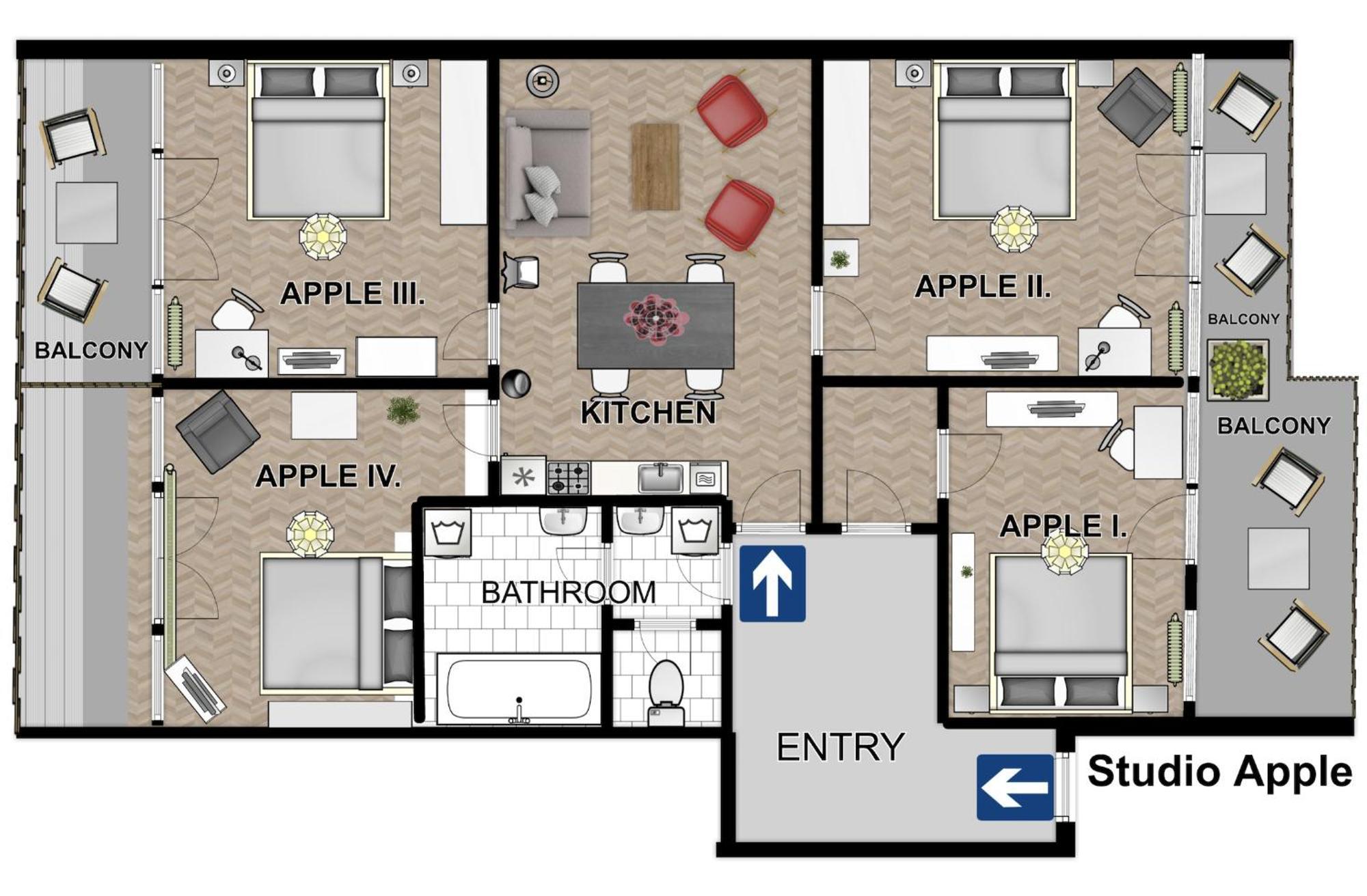 New Town - Apple Apartments Прага Екстер'єр фото